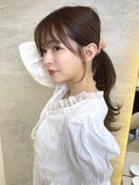 ロンドガーネット 池袋(Lond garnet)&nbsp;ミニウルフレイヤーカット顔周り前髪韓国ミディアムロング/池袋