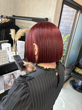 トリコ(ToricO) ワインレッド　チェリーレッド　ダブルカラー　ブリーチカラー