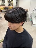 シースルーマッシュニュアンスパーマ韓国ヘアメンズパーマ