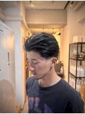 オールバックテーパーフェード立川メンズカット
