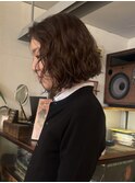 外国人風ウェーブボブパーマ／unplugged