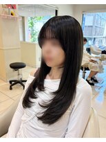 アッシュ 西荻窪店(Ash)&nbsp;韓国風顔まわりレイヤー×艶ストレート