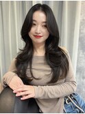 心斎橋美容室30代ロングレイヤー前髪カット