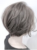 透け感抜群☆ホワイティアッシュショート