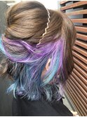 ユニコーンカラーボブアレンジ