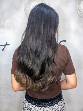 オーストヘアジジ(Aust hair Gigi) ロングレイヤー×コントラストハイライト グレージュ K