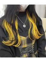 ヘアーグランデシーク(Hair Grande Seeek)&nbsp;シールエクステインナーカラー【BLACK×yellow】☆