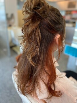ヘアプラザ アーベン(HAIR PLAZA AERBEN) インナーカラー（オレンジ）