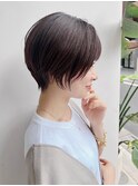 大人かわいいショート丸みひし形マッシュ丸顔面長絶壁K20240602