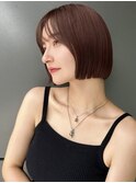 タッセルカット×シースルーバング今っぽい 垢抜け韓国ボブA1004