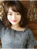 大人ボブ　小顔ヘア　簡単スタイリング