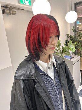 サロウィンフレンテ 新宿三丁目(SALOWIN Frente) 個性派アンブレラカラー×ウルフ