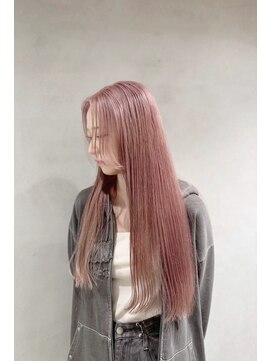 チェレ オレ 新金岡店(Chere ore) コーラルピンクダブルカラー、ピンクベージュ、ブリーチあり