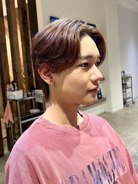 メンズウルフカット/センターパートウルフカット/ウルフカット