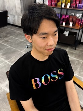 アムレヘアー(amule hair) 【amule hair】夏短髪ツーブロアップバング/20代/30代