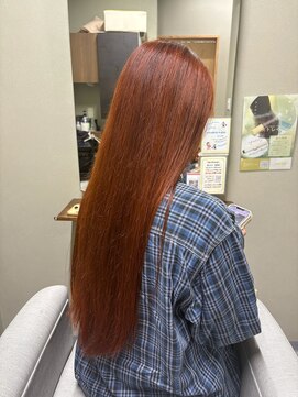 ヤヤ 浅草(yaya.) ブリーチなしオレンジカラー