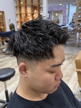 ツイストパーマ 強さ80% メンズパーマ メンズカット 堀江