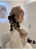 暗めカラー/ブリーチなしカラー/ヘアアレンジ/福岡/天神/20代