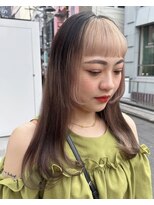 ガーデン ジングウマエ(GARDEN jingumae)&nbsp;ブロンドベージュバングカラー/ロングヘア