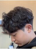 香川シャドウパーマセンターパートフェザーパーマ高松
