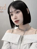 ロンド メリー 大宮(Lond merry)&nbsp;ミルクティーベージュ/レイヤーボブ/韓国巻き/顔周りカット/大宮