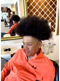 周年アフロヘアー