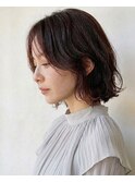 20代30代韓国風丸みボブ◎シースルーバング×レイヤーくびれ