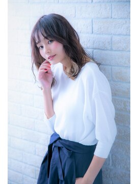 ヘアーアートシフォン 池袋西口店(Hair art chiffon) ブルージュカラーアシメで似合わせカットヴェールウェーブ 池袋