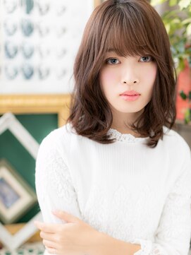 カバーヘア ブリス 川口(COVER HAIR bliss) 斜めバングで目力UPくせ毛風ラフふわミディａ川口20代30代40代!