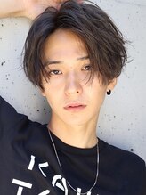 ネイビー(NAVY)&nbsp;ニュアンスパーマで作る！お洒落な質感のバームセンターパート