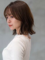 エースハバナ 渋谷(1 HAVANA)&nbsp;20代30代大人可愛いミディアムレイヤー外ハネボブ/前髪