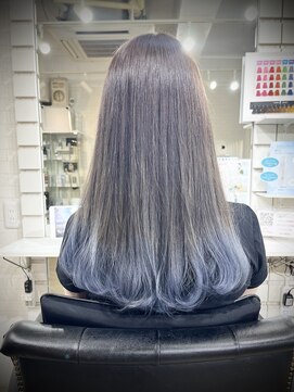 エフジェイメイド(F.J.MADE.) 青テールカラー#1/ダブルカラー(毛先ブリーチあり)