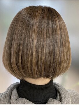 松本平太郎美容室 土浦パートワン(PART1) 白髪ぼかしハイライトスタイル×40代