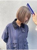 【morio熊本】ミルクティーベージュ×ボブ
