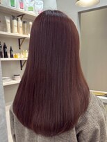 ポジ(poji)&nbsp;ピンクブラウン　艶髪　髪質改善　韓国風　顔まわり　顔周り