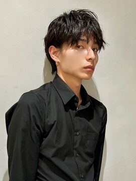 ボタンヘアー 日吉(BoTaN HAIR) ツイストパーマ/アッシュブラック/束感ショート/日吉