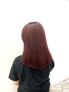 クリアリティ ヘアーサロン 京都駅前本店(clarity hair salon) ブリーチなしWカラー　レッド@1101_hairstyle ●158●
