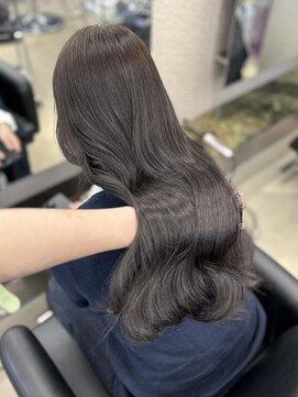 ペレ 栄店(PELE) デザインカラー/レイヤーカット/ウェットヘア/オリーブベージュ