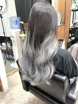 ヘアースペース エートゥーゼット(HairSpace AtoZ) グラデーションカラー/ホワイトグレー/バレイヤージュ