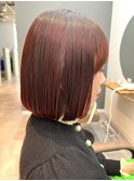 コンパクトボブ　切りっぱなしボブ/髪質改善ストレート