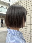 切りっぱなしボブ/ボブカット/ボブ/ストレートパーマ/縮毛矯正
