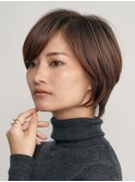 横浜西口切りっぱなしミニボブショートレイヤー前下がり前髪なし
