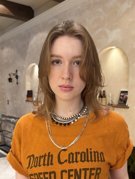 ビュートリアム265(BEAUTRIUM 265) #長め前髪・ベージュ・ニュアンスパーマ・レイヤーカット・銀座