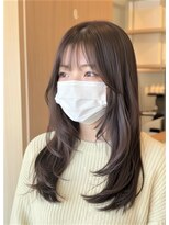 リエットヘアー 杢左店(Lie-et. hair)&nbsp;西尾市でレイヤーカット◎艶髪ブラウン ロングスタイル