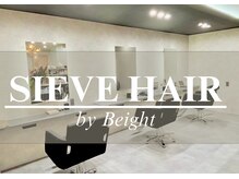 シーブヘア バイ ベイト(SIEVE HAIR by Beight)の雰囲気（ブラックとグレーを基調とした店内）