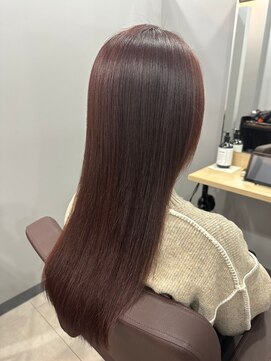 カミエ(kamie) ツヤのあるブラウンロング×大人っぽいレイヤーカット