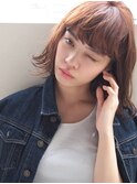 『nanuk*UEKI』ハネ感ニュアンスボブ*スモーキーオレンジ