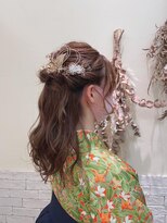 ネオリーブリノア 北千住東口店(Neolive Linoa)&nbsp;ハーフアップ　袴　着物ヘア　成人式　卒業式