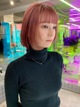 レコ 渋谷(LECO) マチルダボブ×ピンクベージュ