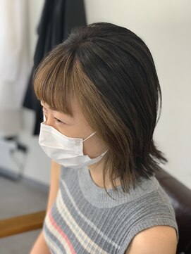 メル(Mel) ☆Mel発☆インナーベージュ☆フロントインナー☆外はね☆ボブ☆